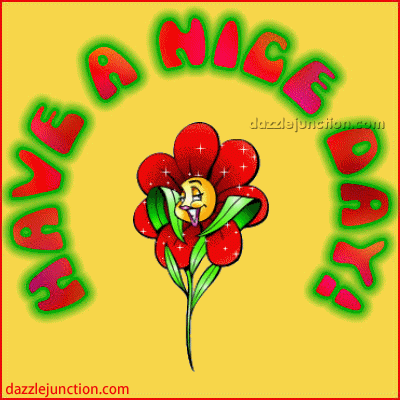 Smiling Flower Great Day greeting image