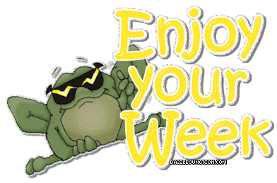 Enjoy Week Frog Great Week greeting image