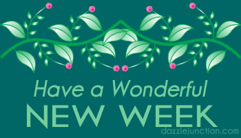Floral Wonderful New Week Great Week greeting image