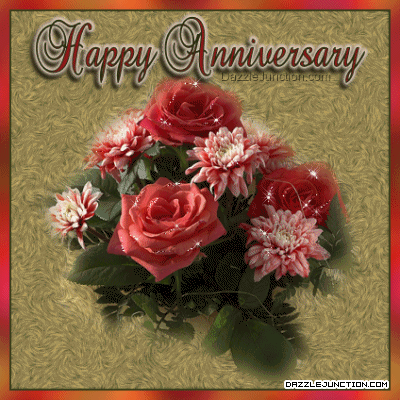 Anniversary Flowers Happy Anniversary greeting image