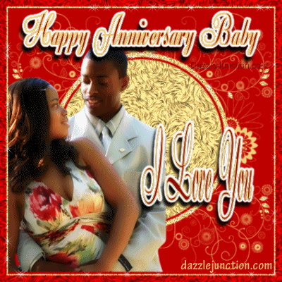 Baby I love You Happy Anniversary greeting image