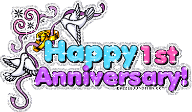 1st Anniversary Happy Anniversary greeting image
