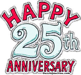 25th Anniversary Happy Anniversary greeting image