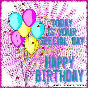 Balloon Special Day Happy Birthday greeting image