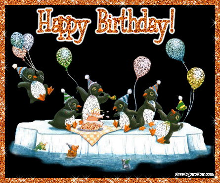 Birthday Penguins Happy Birthday greeting image
