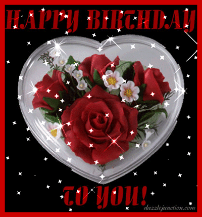 Birthday Roses Happy Birthday greeting image