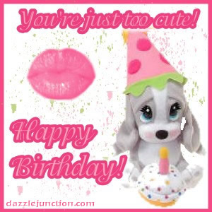 Birthday Too Cute Happy Birthday greeting image