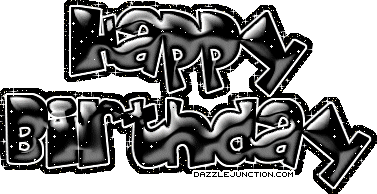 Black Birthday Happy Birthday greeting image
