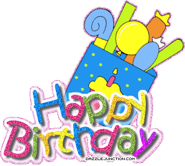 Blue Bag Bday Happy Birthday greeting image