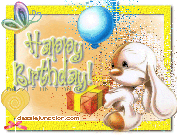 Cute Pup Gift Happy Birthday greeting image
