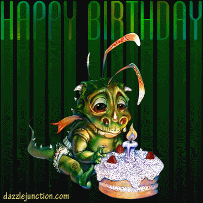 Dragon Cuppycake Happy Birthday greeting image