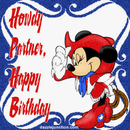 Minnie Mouse Partner Happy Birthday greeting image