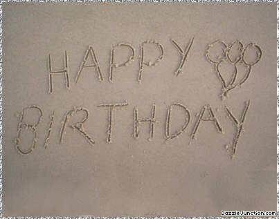 Sand Beach Birthday Happy Birthday greeting image