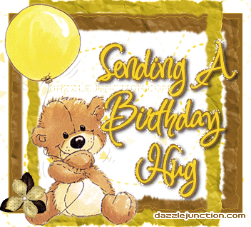Sending Birthday Hug Happy Birthday greeting image