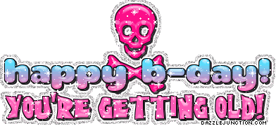 Skull Getting Old Happy Birthday greeting image