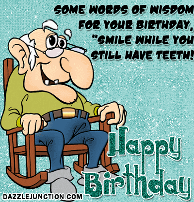 Smile With Teeth Happy Birthday greeting image