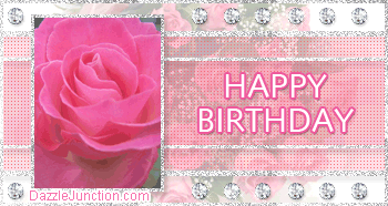Sparkle Flower Birthday Happy Birthday greeting image