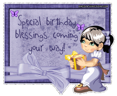 Special Blessings Happy Birthday greeting image