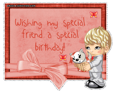 Special Friend Happy Birthday greeting image
