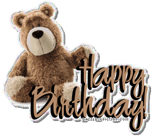 Stuffed Bear Birthday Happy Birthday greeting image