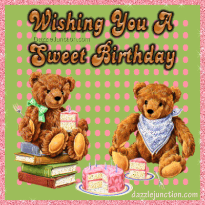 Sweet Birthday Bears Happy Birthday greeting image