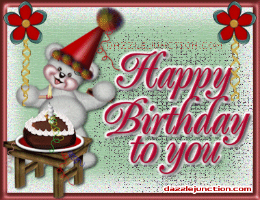Teddy Bday Happy Birthday greeting image