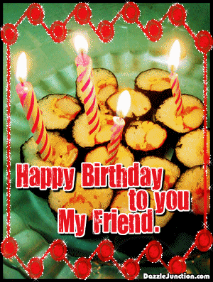 To My Friend Happy Birthday greeting image