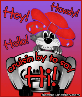 Cruisin By Cat Hello greeting image