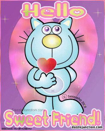 Hello Sweet Friend Blue