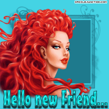 Red Hair New Hello greeting image