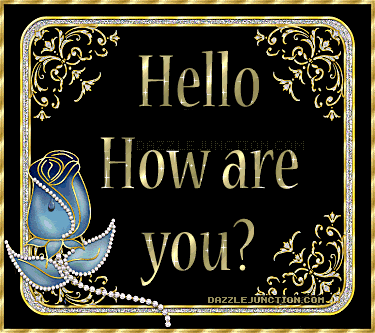 Gold How are you Hello greeting image