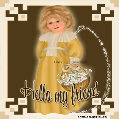 Girl Hello Friend image