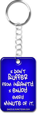 Insanity Keyrings greeting image