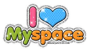 I Heart Myspace Misc Glitter greeting image