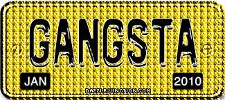Gangsta Misc Glitter greeting image