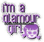 Glamour Girl Misc Glitter greeting image