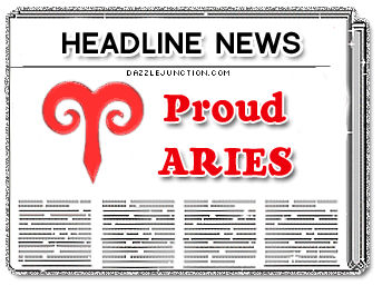 Aries Misc Glitter greeting image