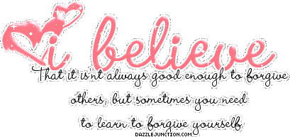 Believe Forgive Misc Glitter greeting image