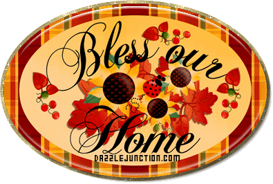 Bless Our Home Misc Glitter greeting image