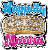Happilly Married Misc Glitter greeting image