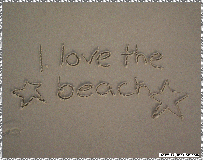 Love Beach Misc Glitter greeting image