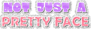 Not Pretty Face Misc Glitter greeting image