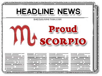 Scorpio Misc Glitter greeting image