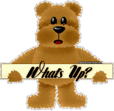 Whats Up Bear Misc Glitter greeting image