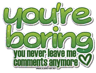 Youre Boring Misc Glitter greeting image