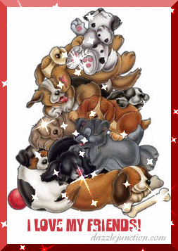 Love My Friends Dog Pile