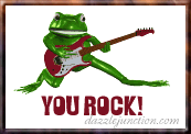 You Rock Frog Guitar Misc Picture greeting image