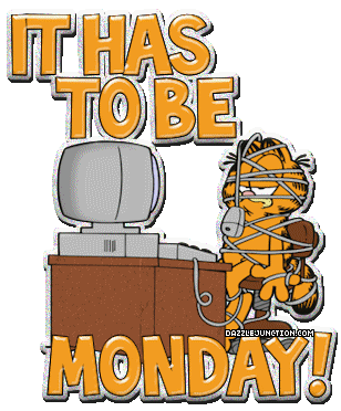 Garfield Tied Up Monday greeting image