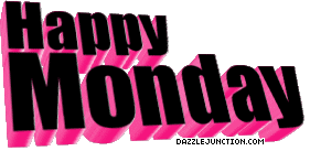 Happy Monday Black image