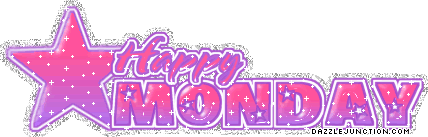 Pink Purple Glitter Monday greeting image